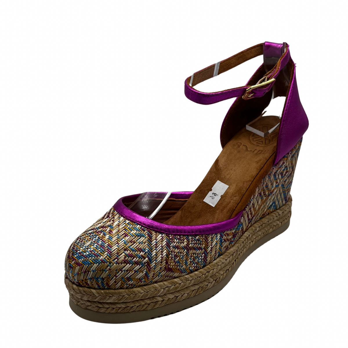 Unisa Purple And Multi Colour Woven Wedge