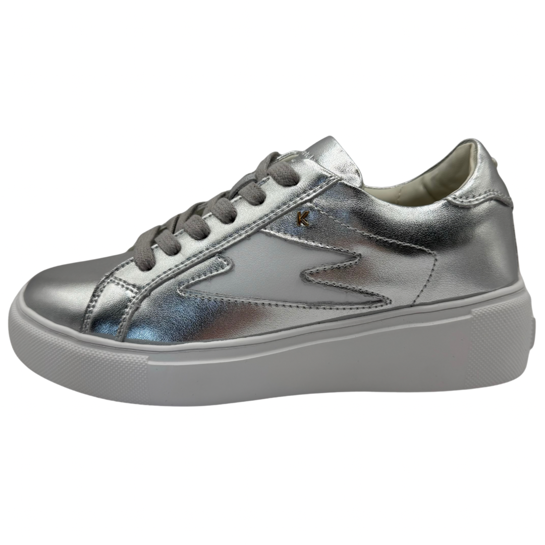 Kate Appleby Silver &amp; White Trainers