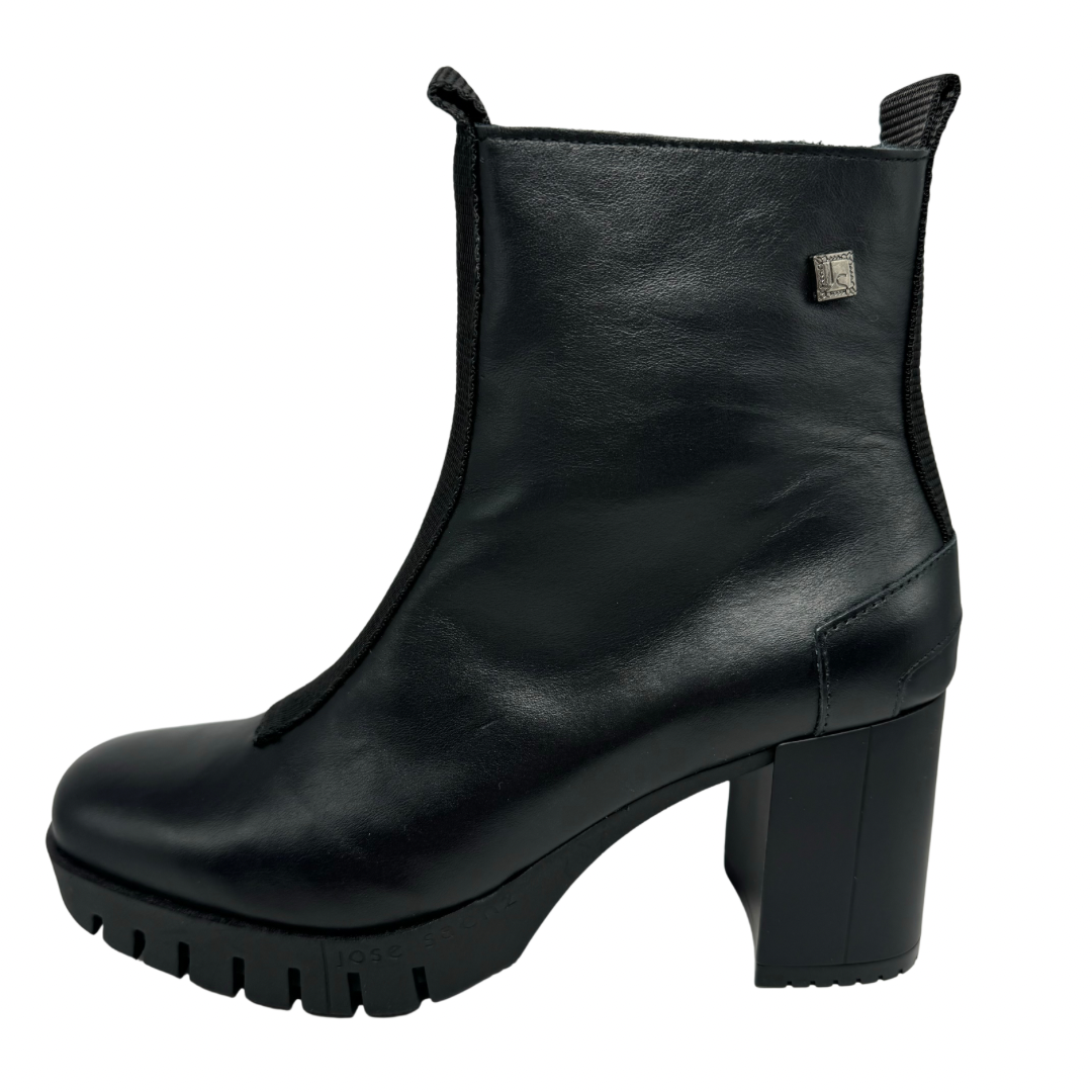 Jose Saenz Black Block Heel Boots