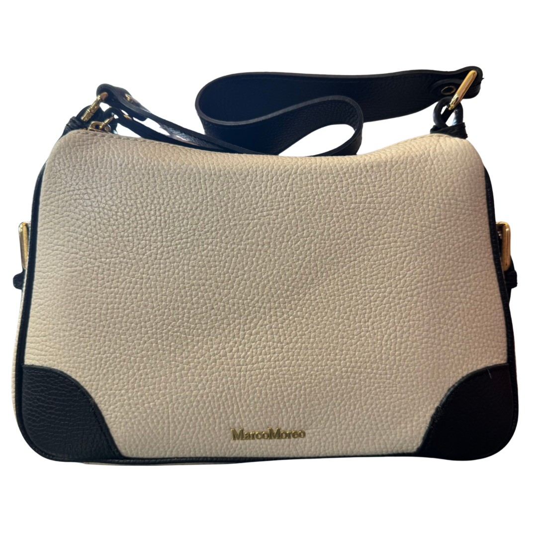 Marco Moreo Cream & Black Handbag