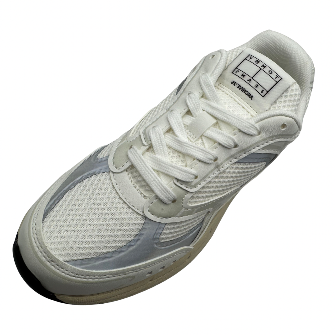 Tommy Jeans Cream &amp; Grey Trainers