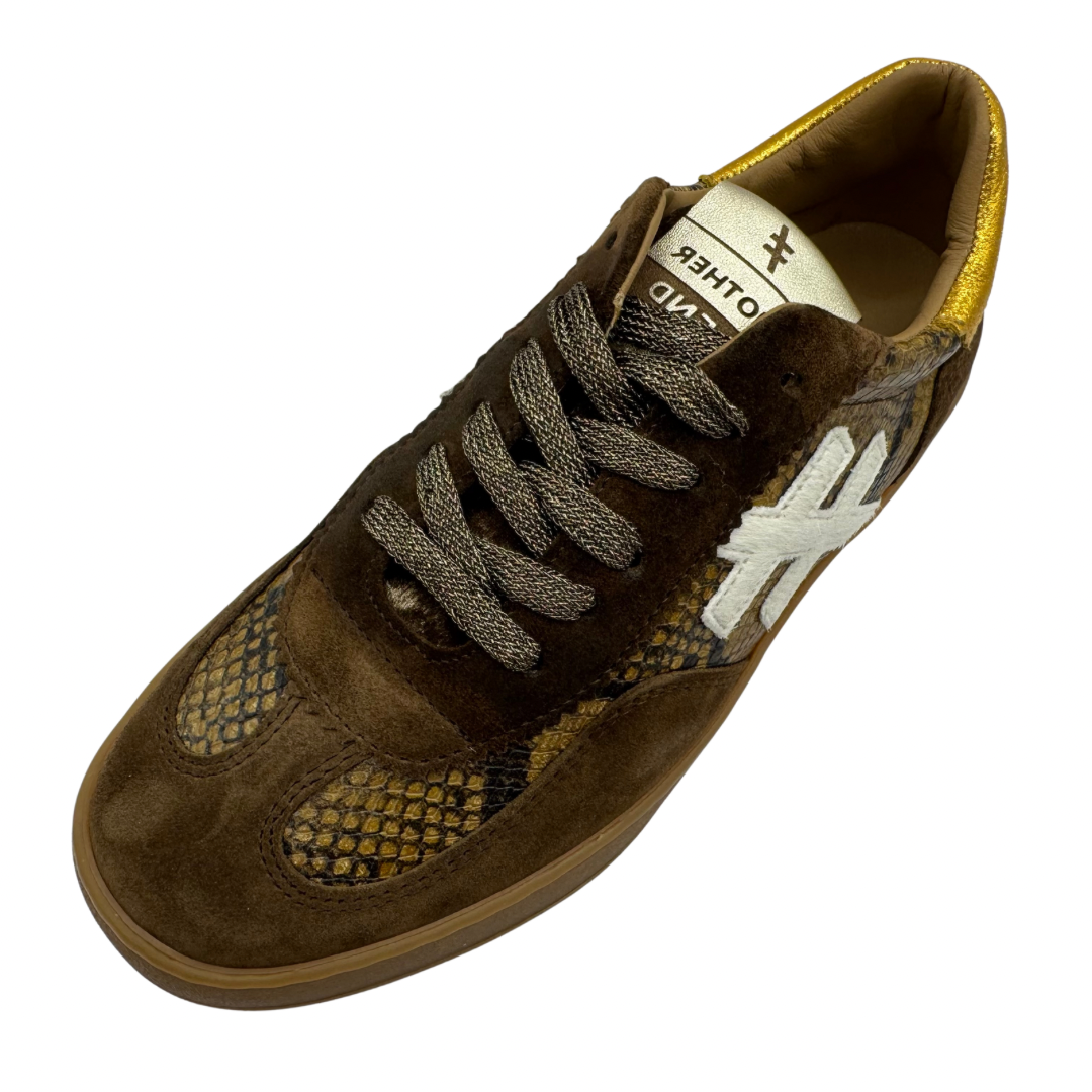 Another Trend Brown Snake Print Trainers