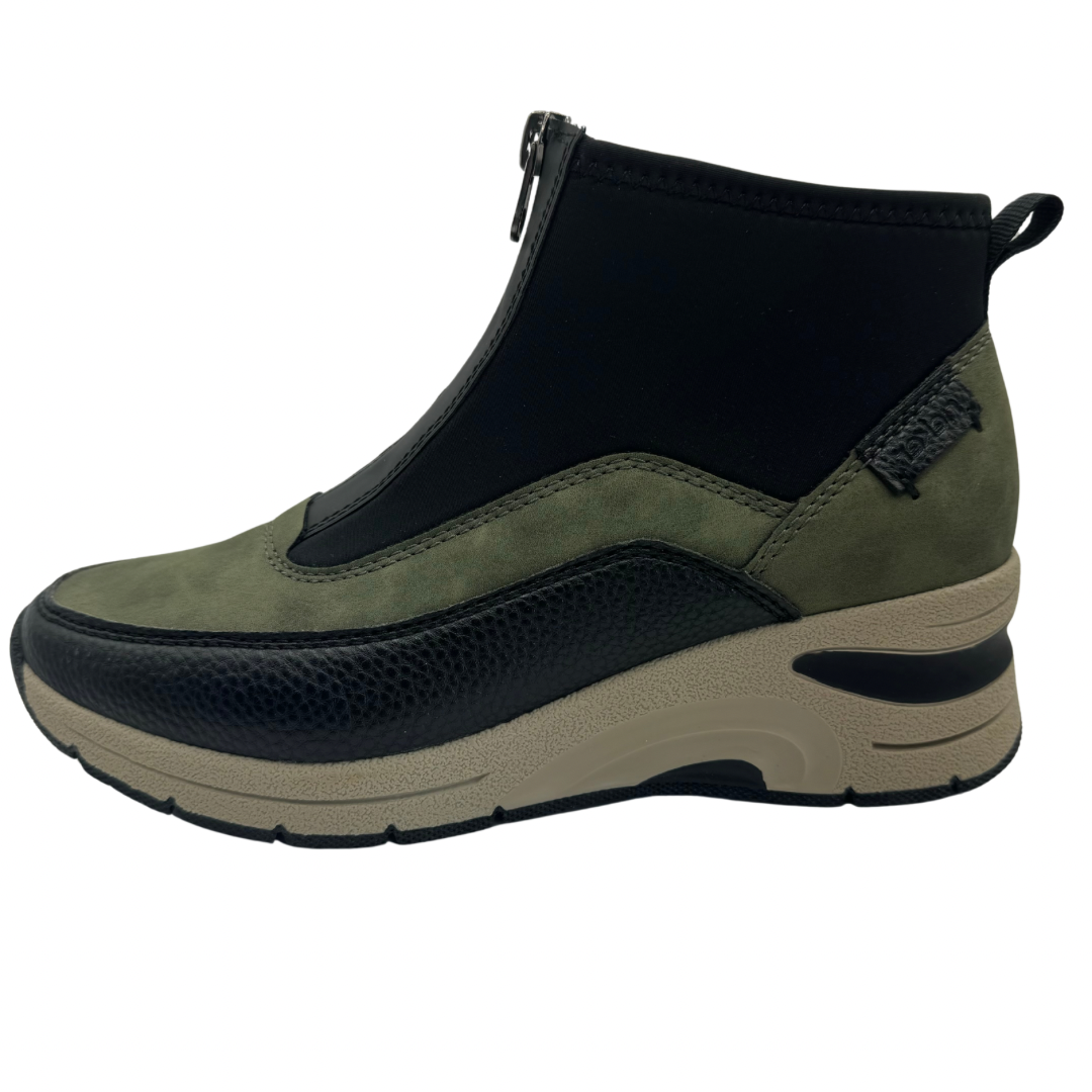 Rieker Green &amp; Black Trainer Boots