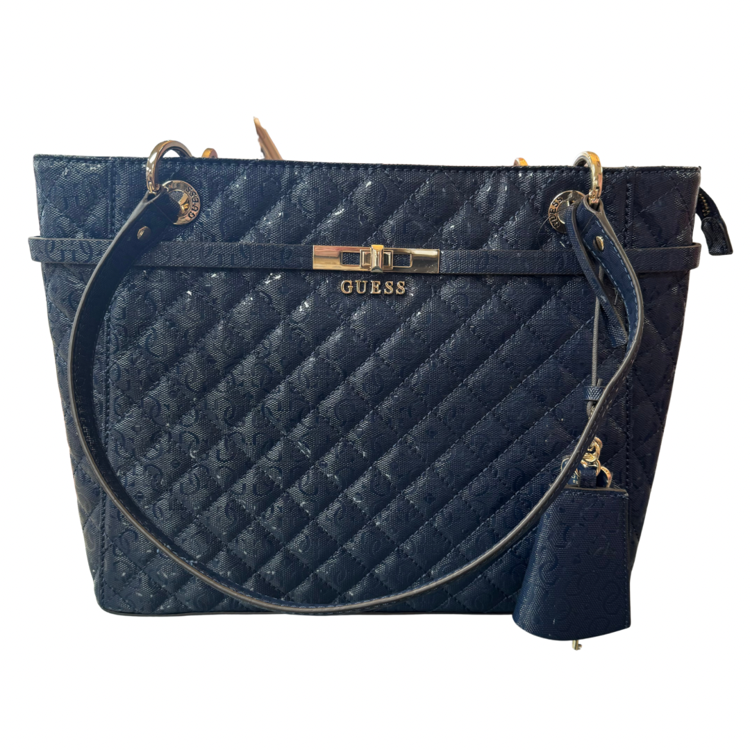Guess Navy Quilted Handbag