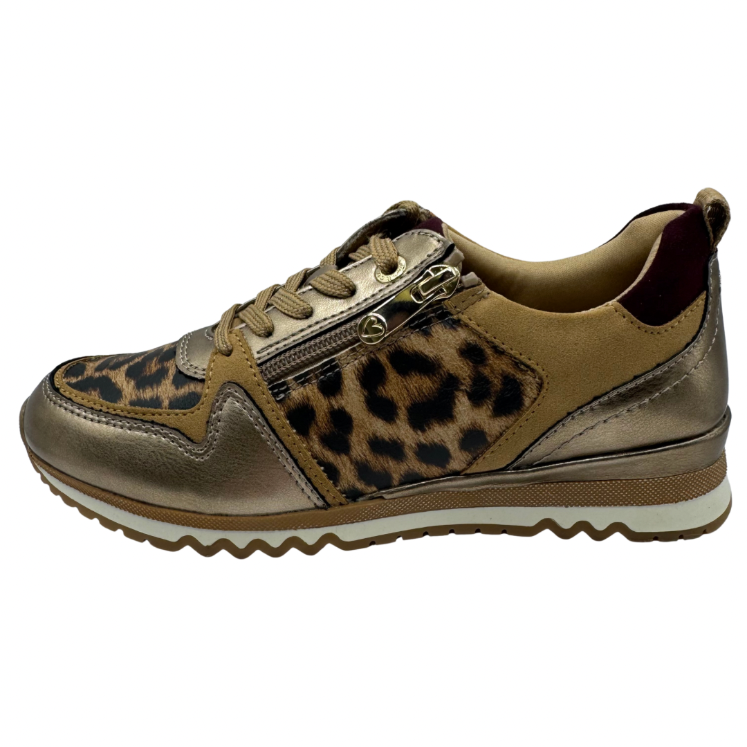 Marco Tozzi Leopard Print, Brown &amp; Gold