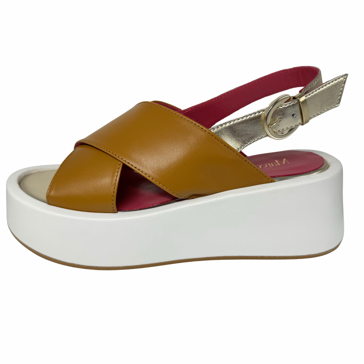 Marco Moreo Brown Chunky Slingback Sandals
