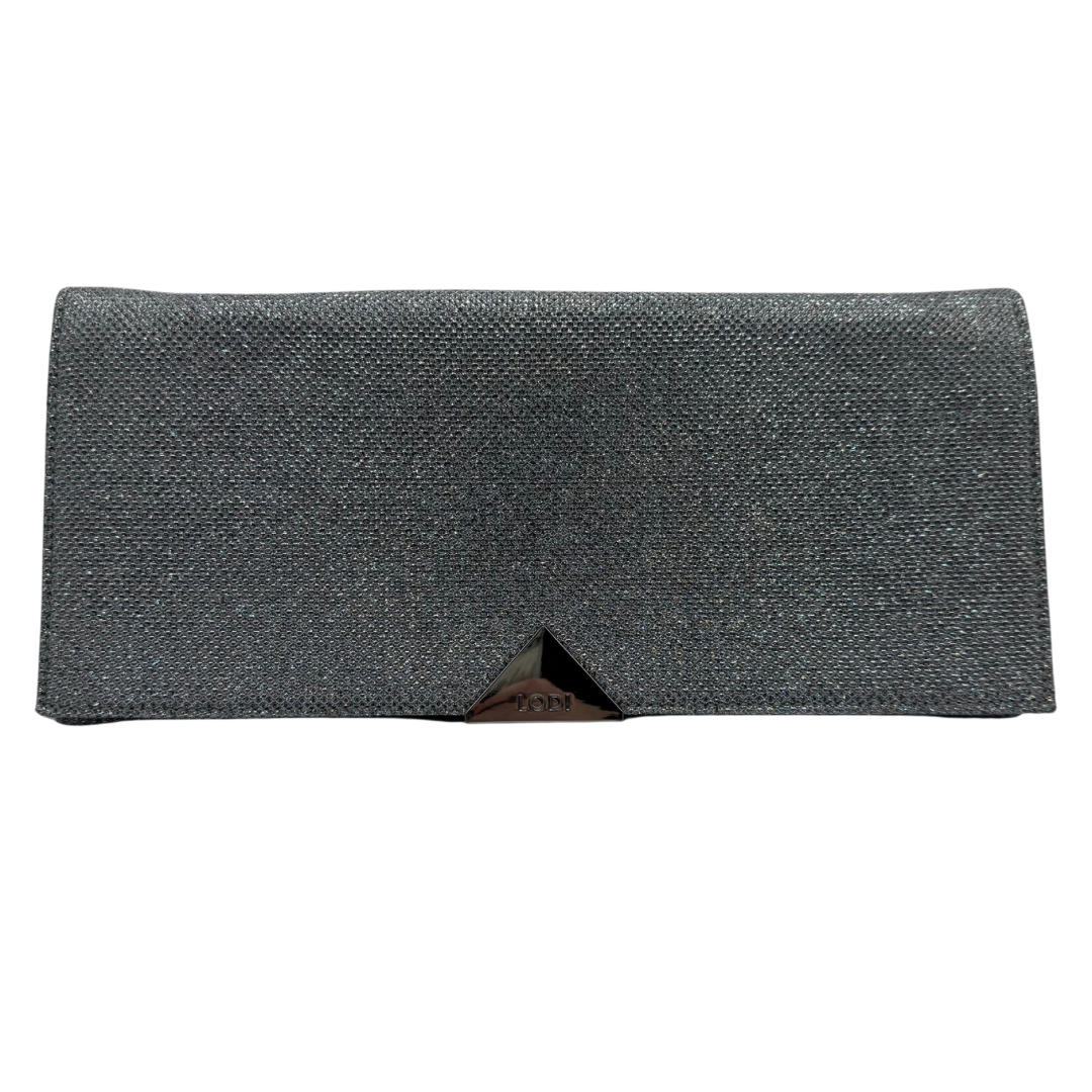 Lodi Silver Sparkle Clutch with Silver Triangle