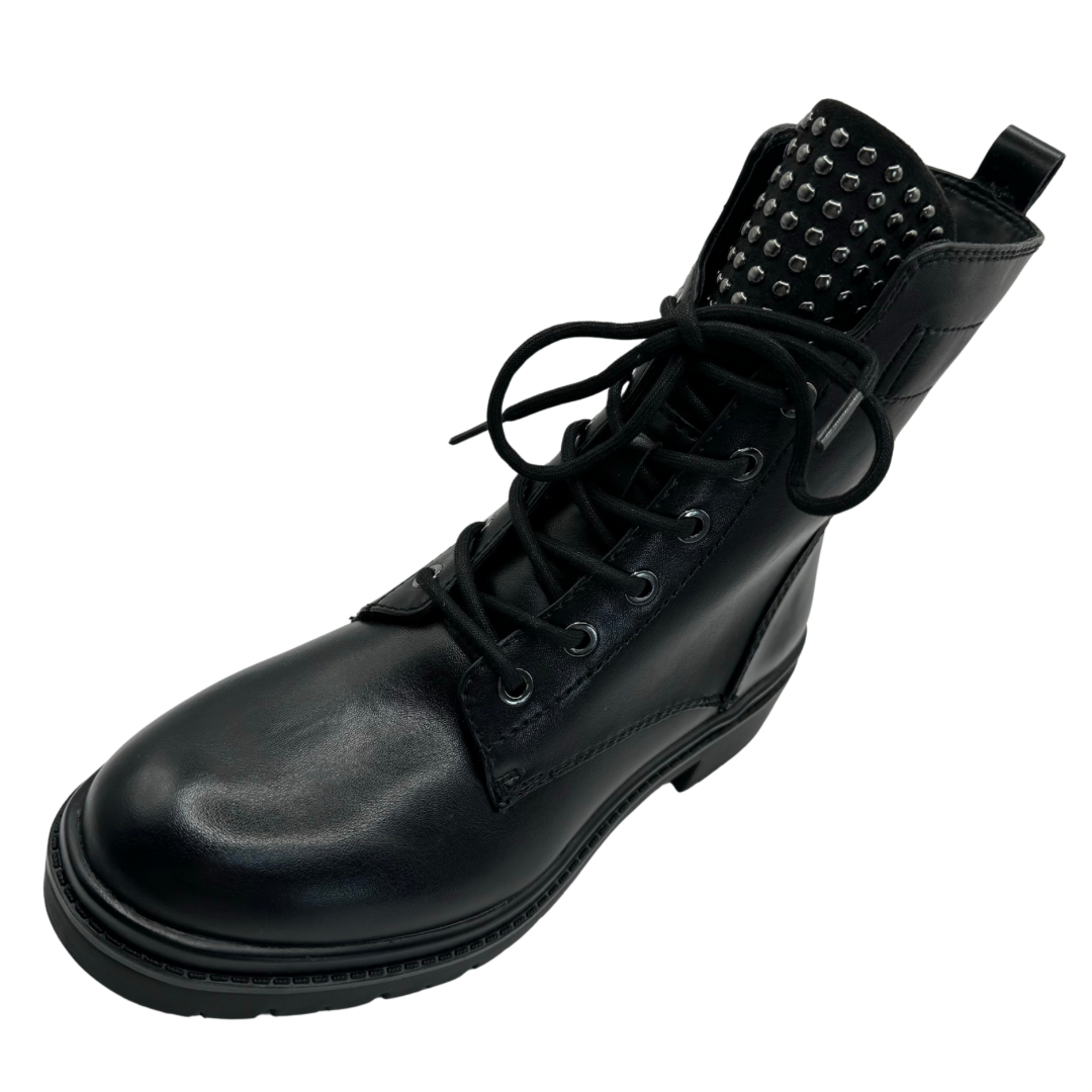 Tamaris Black Boots with Studs on Tongue