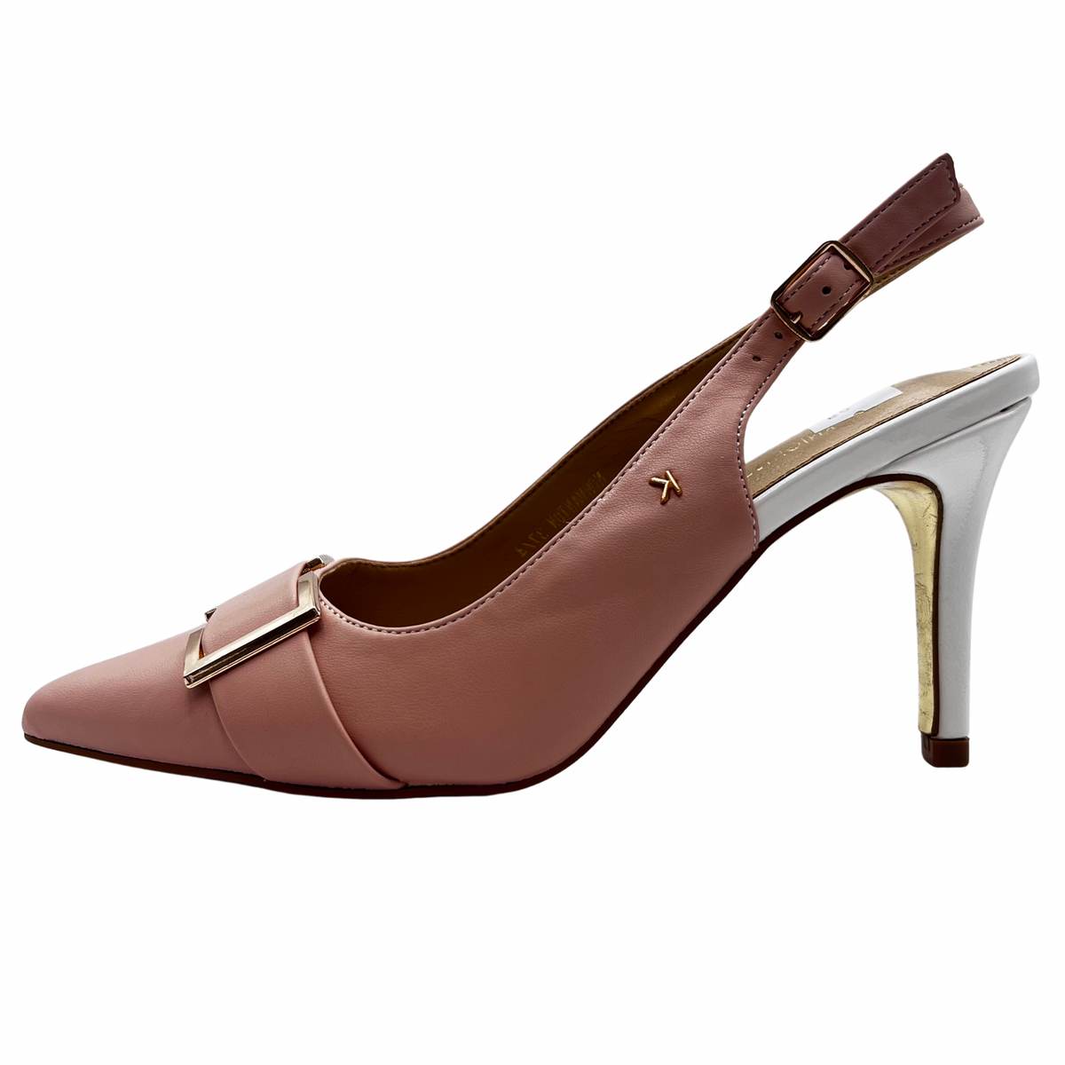 Kate Appleby White and Blush Leather Slingback Heel