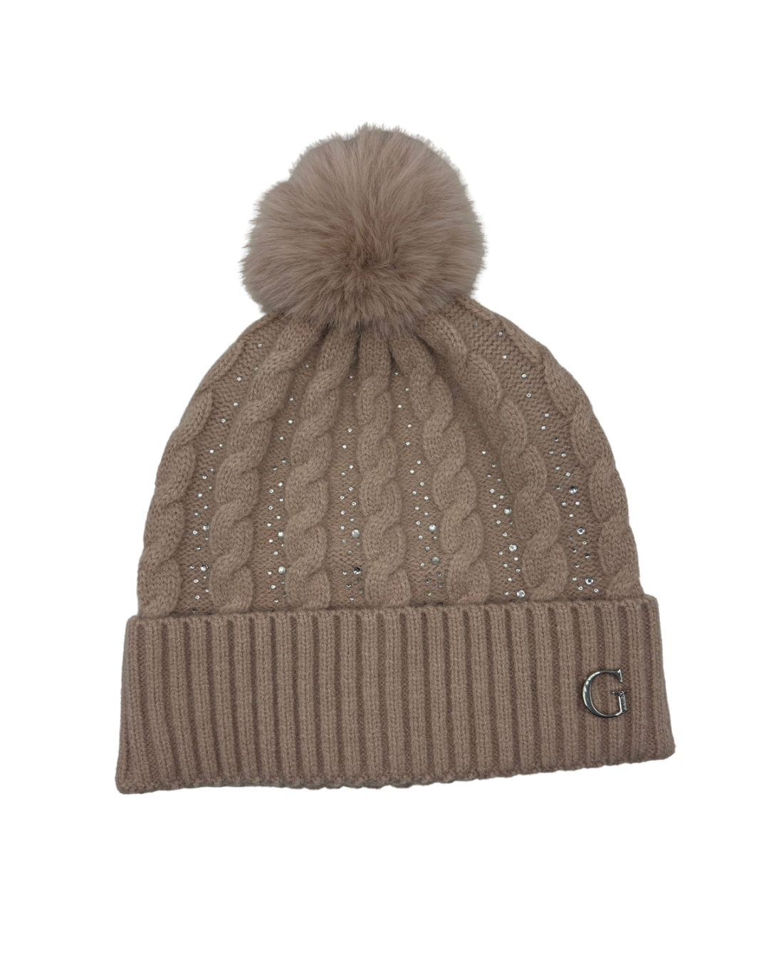 Guess Pink Hat with Diamanté Detail