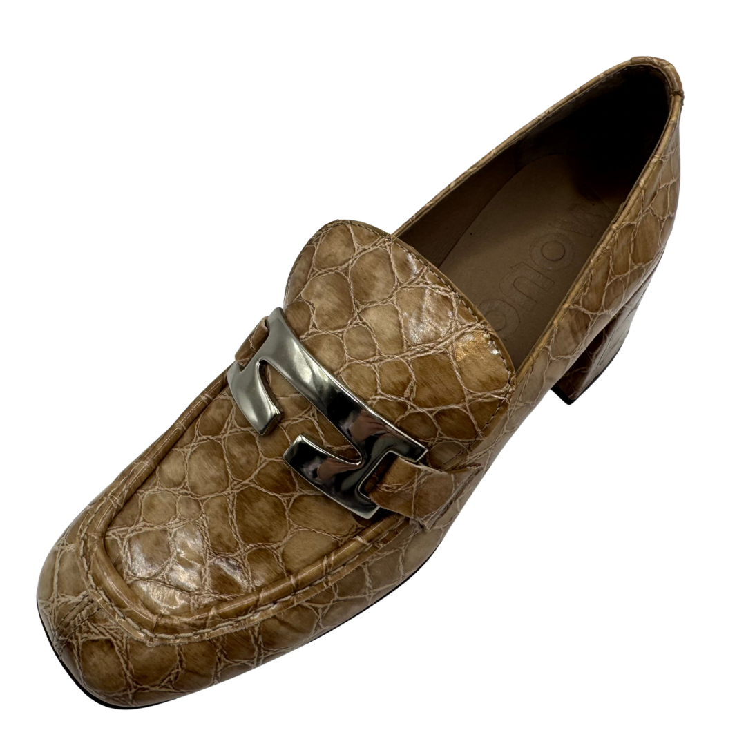 Wonders Taupe Heeled Loafers