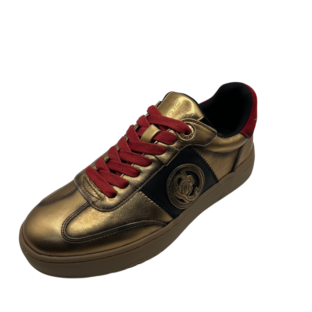 Carmela Gold and Black Trainer