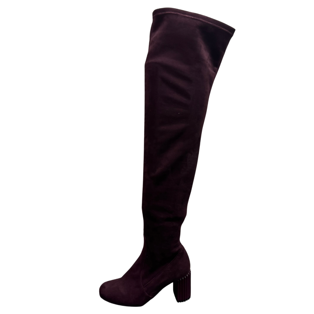 Marian Burgundy Suede Over the Knee Boots