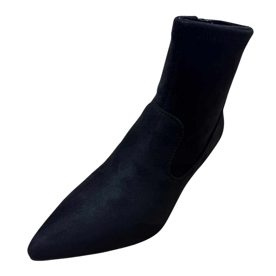 Marco Tozzi Black Heeled Suede Boots