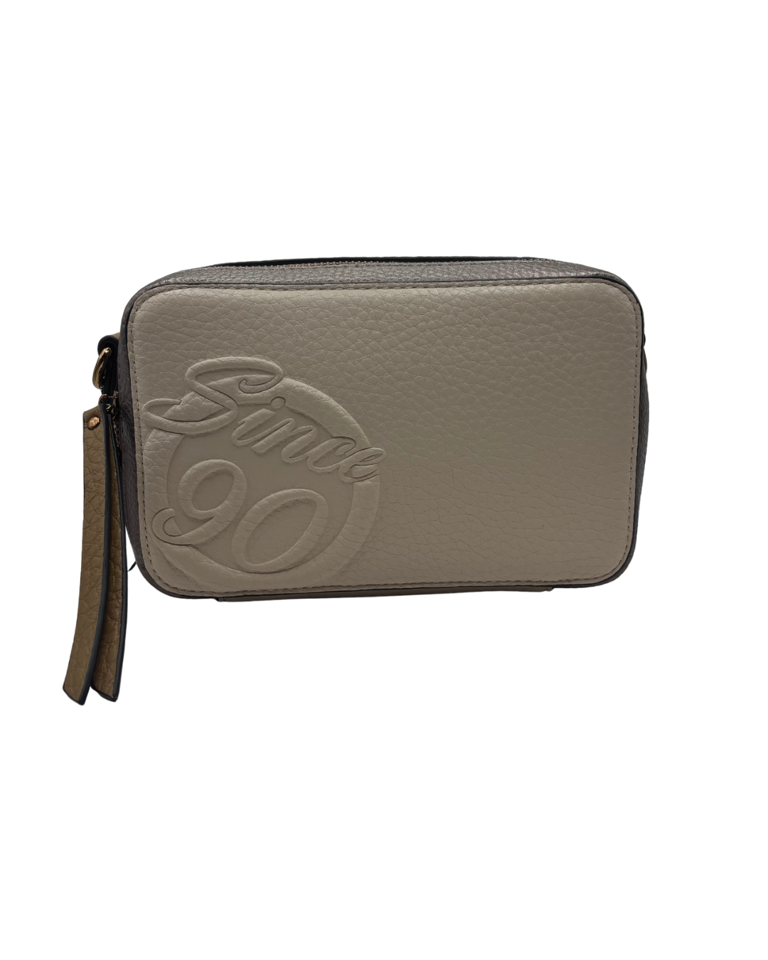 Hispanitas Cream and Taupe Crossbody Bag