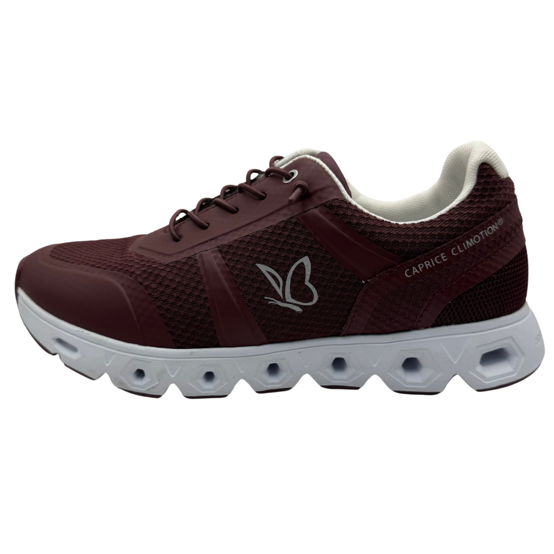 Caprice Burgundy Trainers with Elasticated Laces