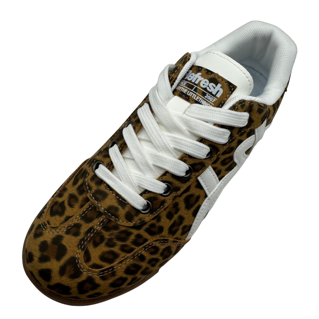 Refresh Leopard Print Trainers with White Detail
