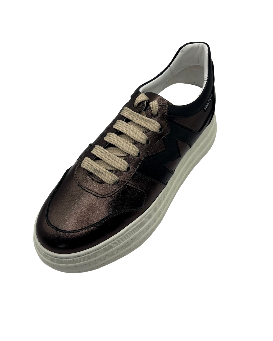 Marco Moreo Metallic Brown Platform Trainer