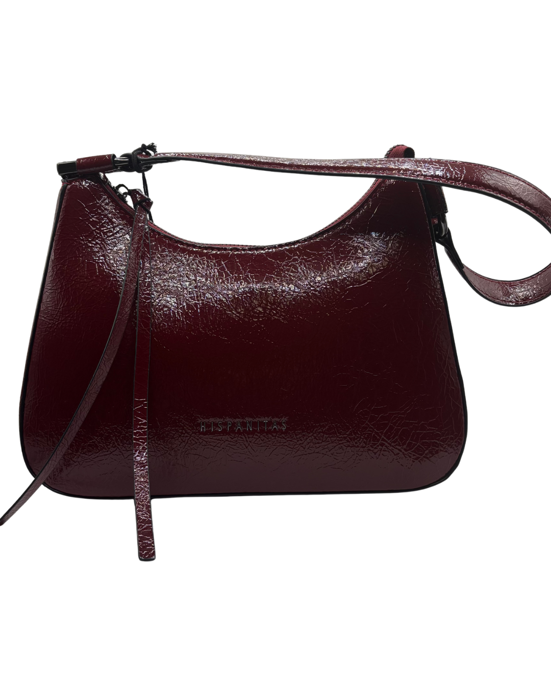 Hispanitas Burgundy Patent Shoulder Bag