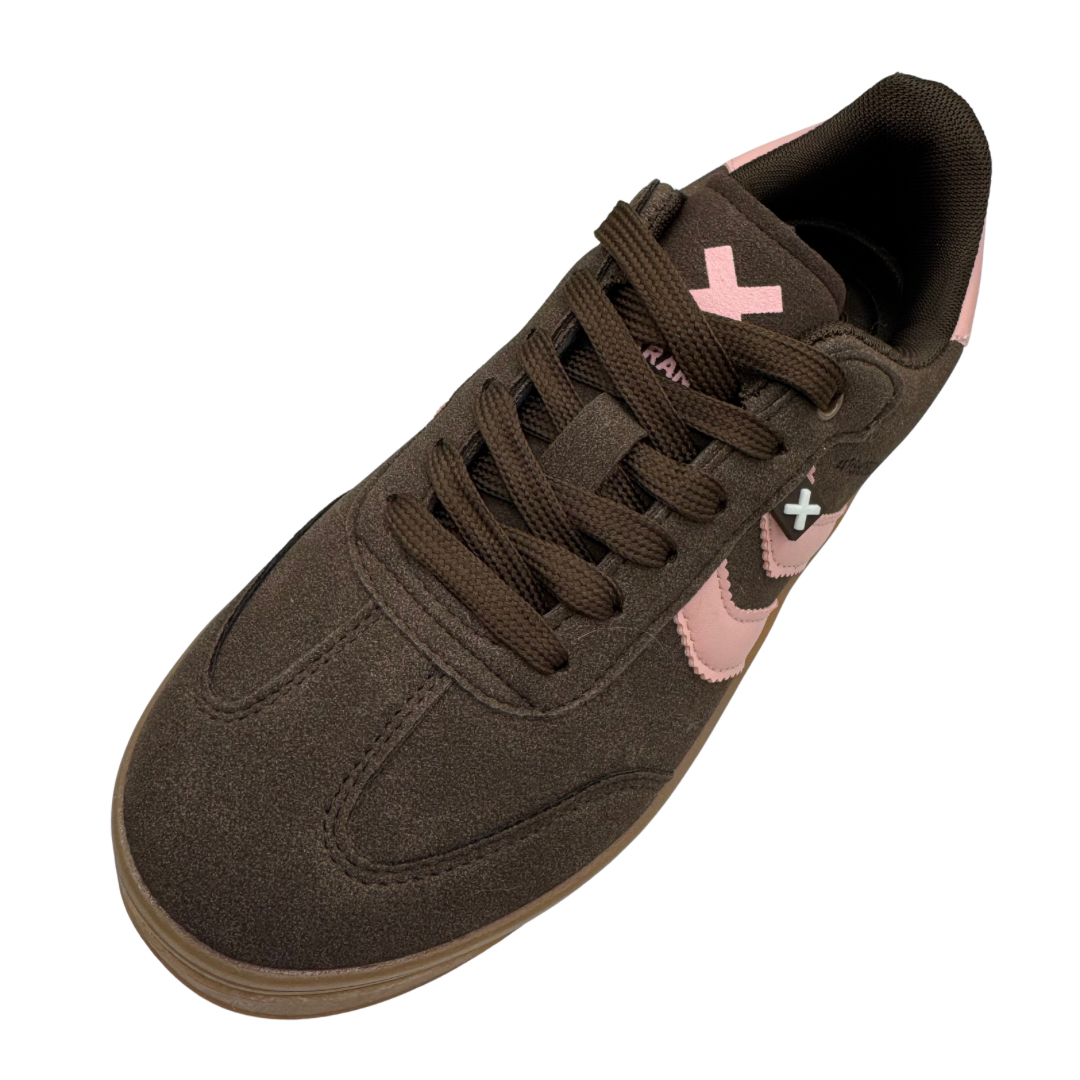 Xti Brown &amp; Pink Platform Trainers