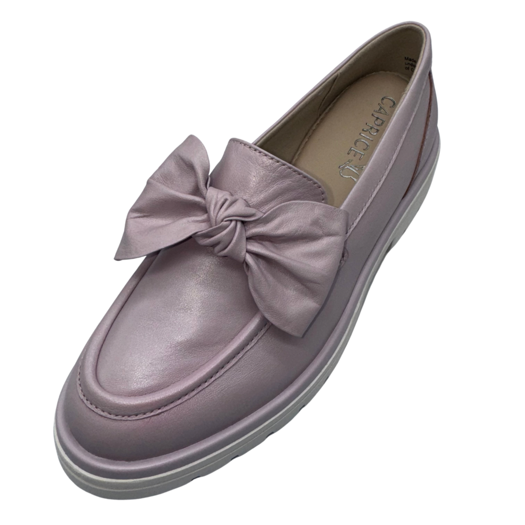 Caprice Purple Leather Loafer