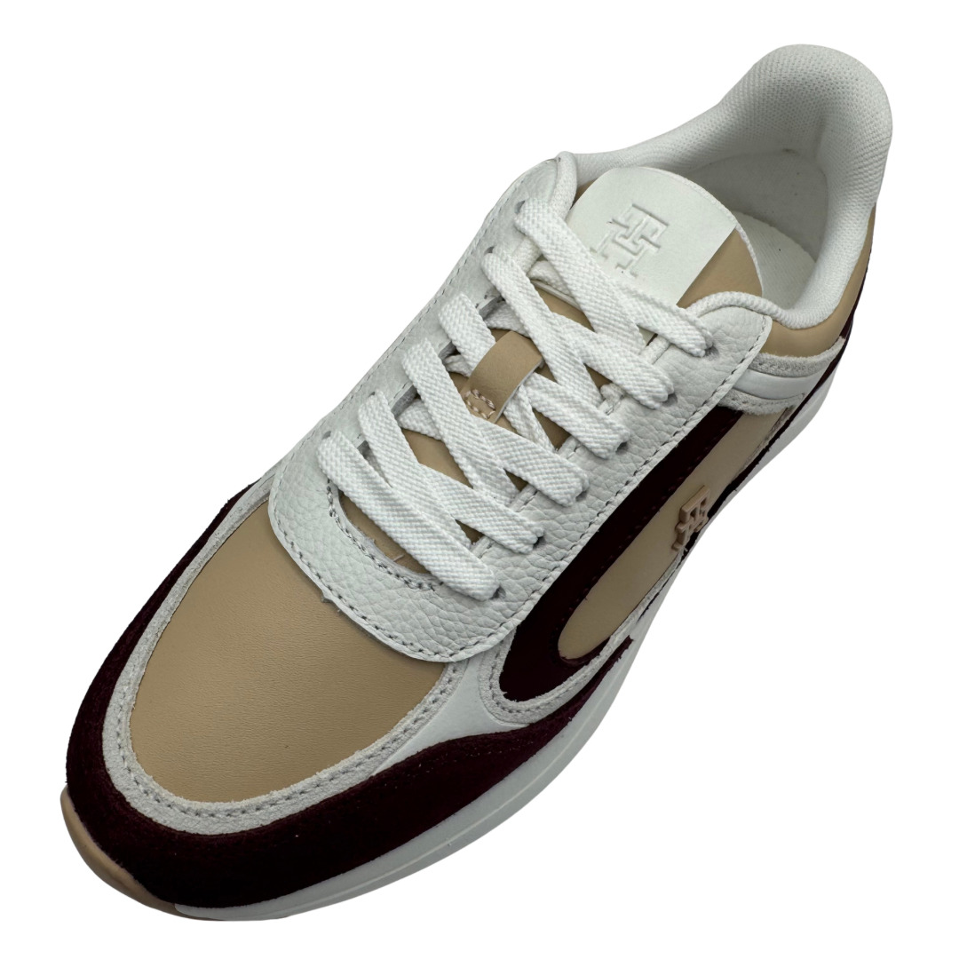 Tommy Jeans Nude &amp; Plum Trainers