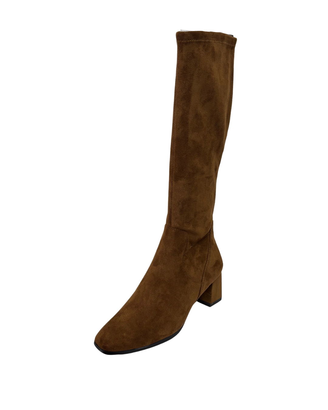 Caprice Tan Suede Heeled Long Boot