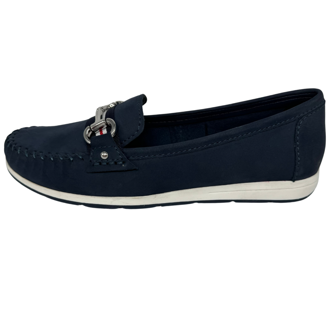 Marco Tozzi Navy Flat Loafer