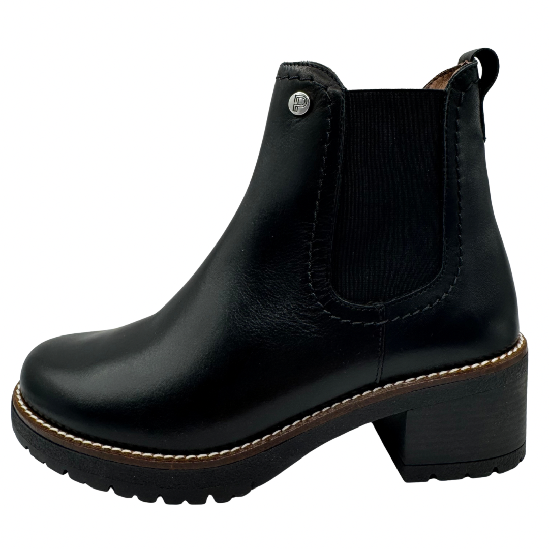 Pitillos Black Boots with Side Zip
