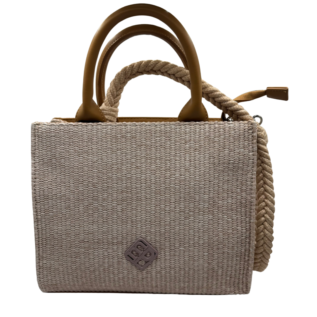 Pepe Moll Nude Handbag with Braided Strap