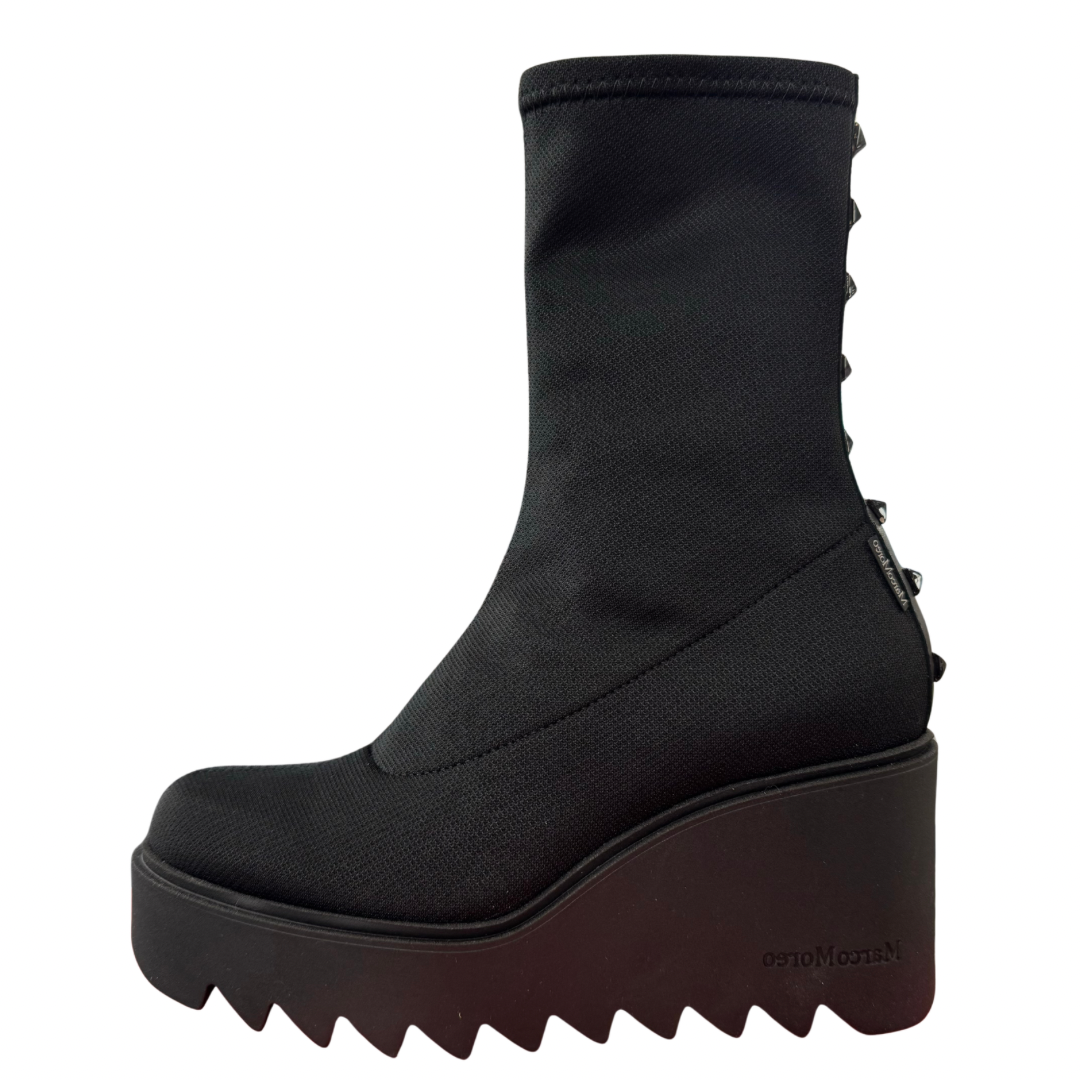 Marco Moreo Black Wedge Boots