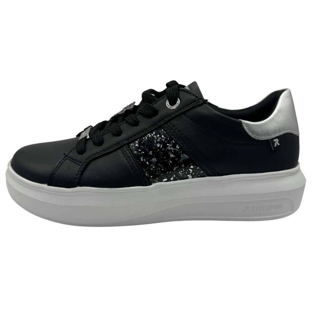 Rieker Black &amp; Silver Trainers