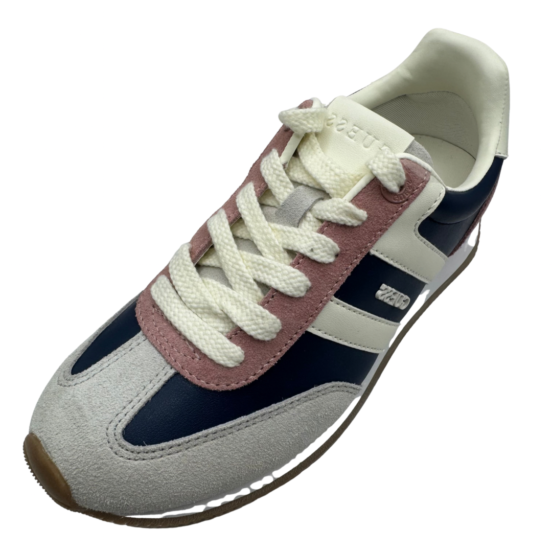 Guess Navy, Cream &amp; Pink Trainers