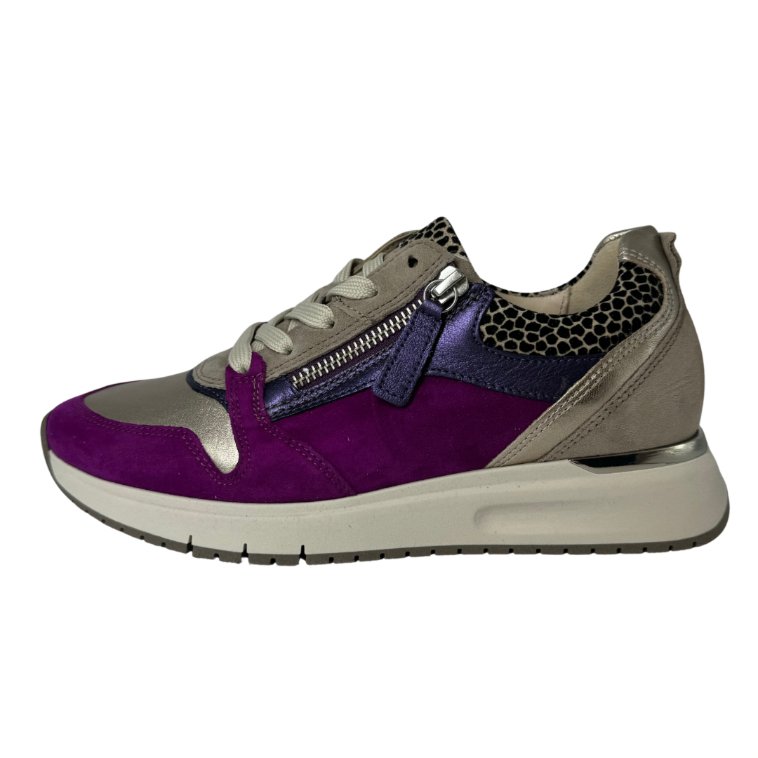 Gabor Purple &amp; Taupe Trainers