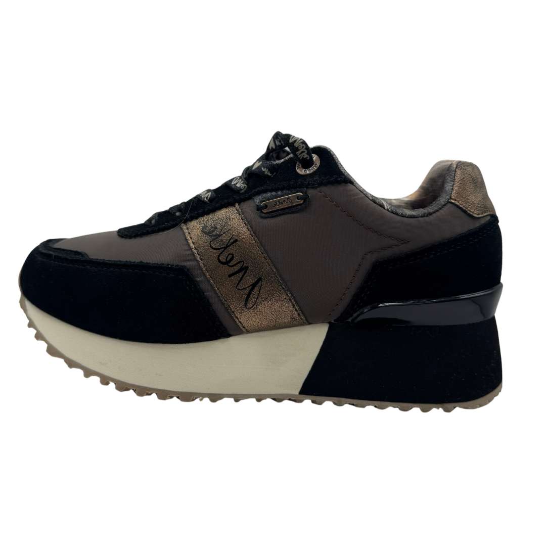 Anekke Brown &amp; Black Suede Trainers