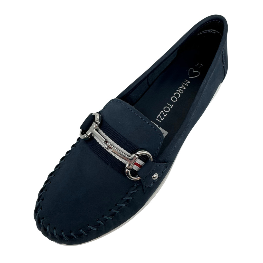 Marco Tozzi Navy Flat Loafer