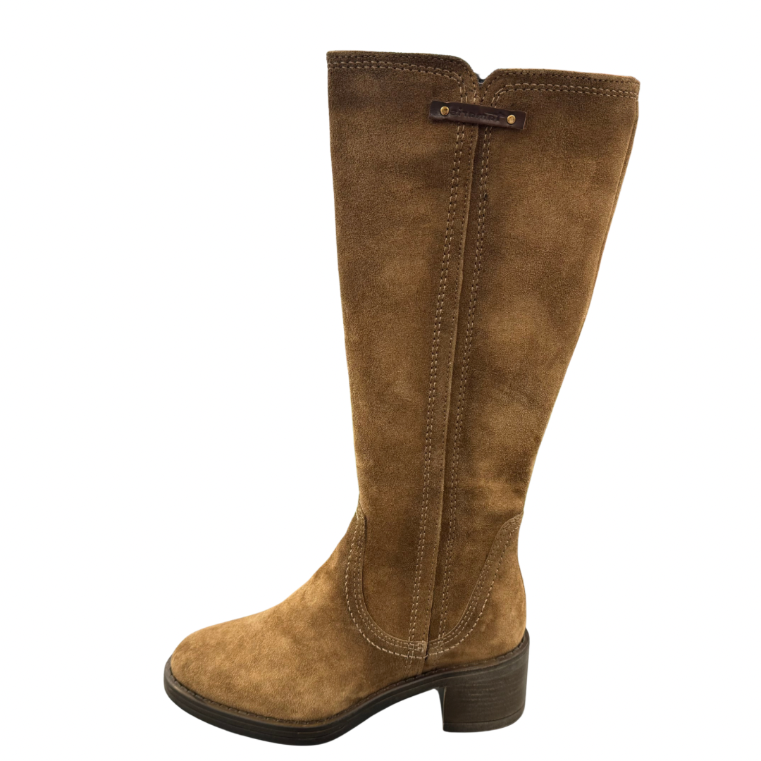 Tamaris Brown Suede Long Boots