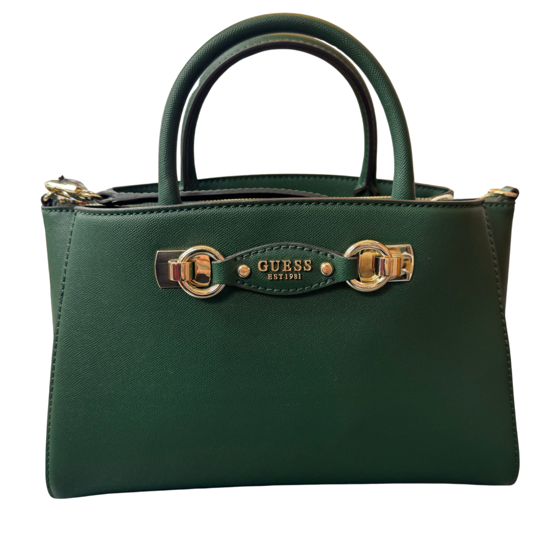 Guess Green Handbag with Gold Detail
