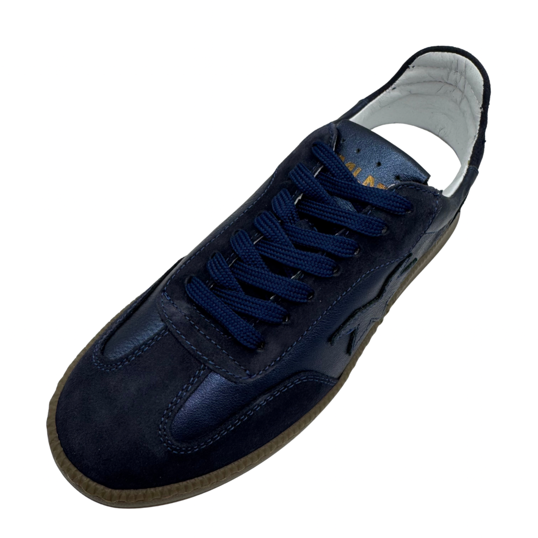Meline Navy Trainers with Star Detail