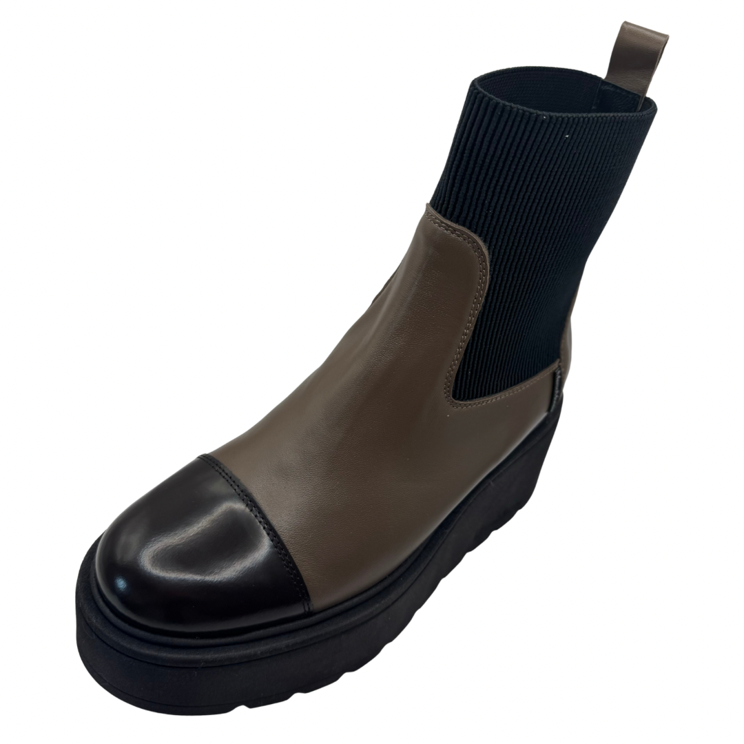 Marco Moreo Brown Wedge Platform Boots