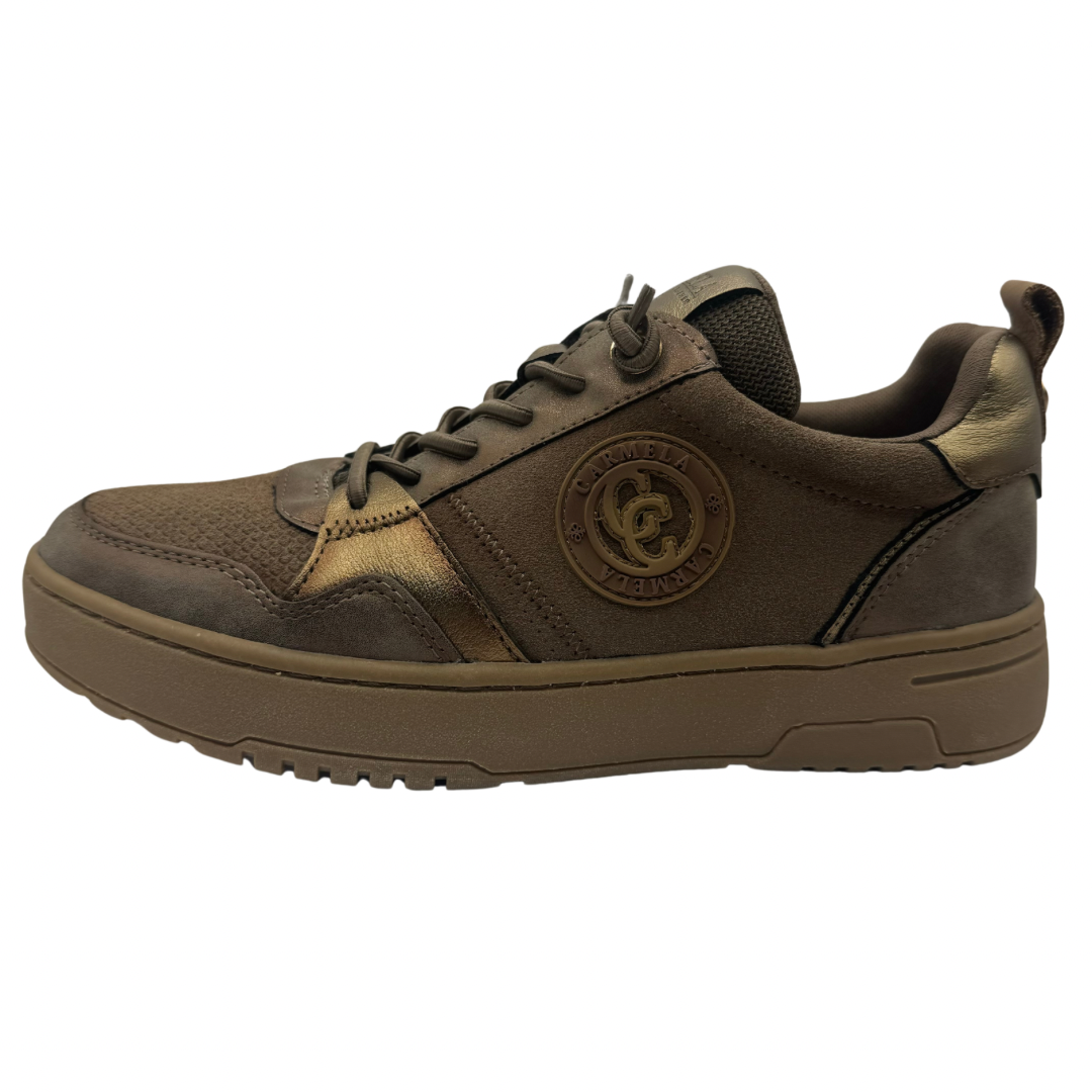 Carmela Dark Beige &amp; Bronze Trainers