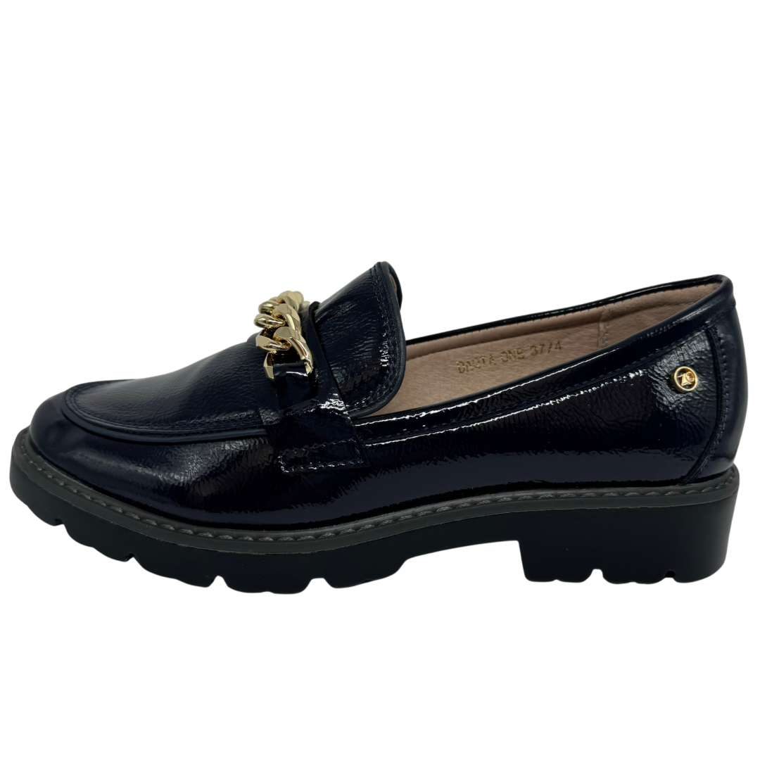 Zanni &amp; Co Navy Patent Loafers