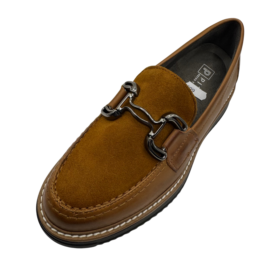 Pitillos Cognac Loafers with Chain Detail