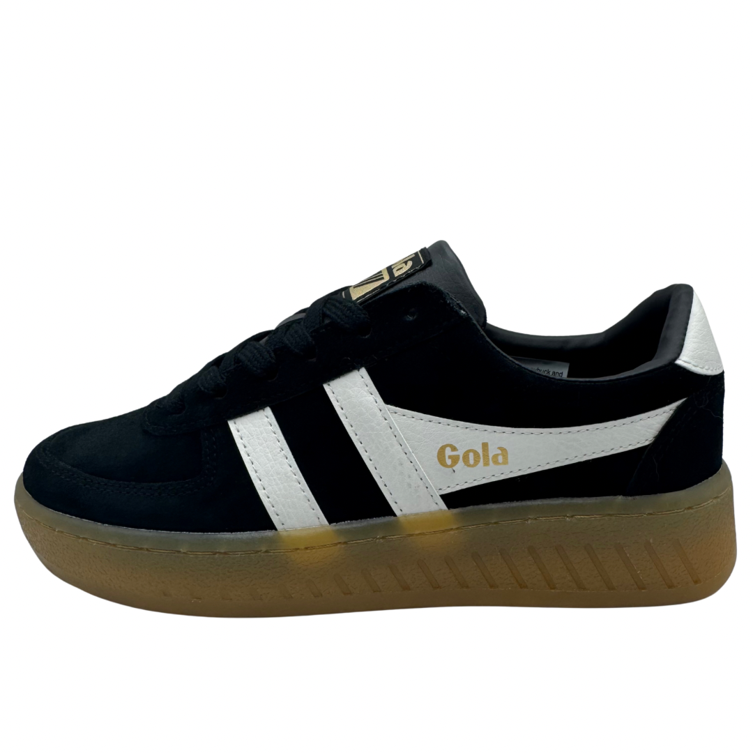 Gola Black Platform Trainers with White Detail