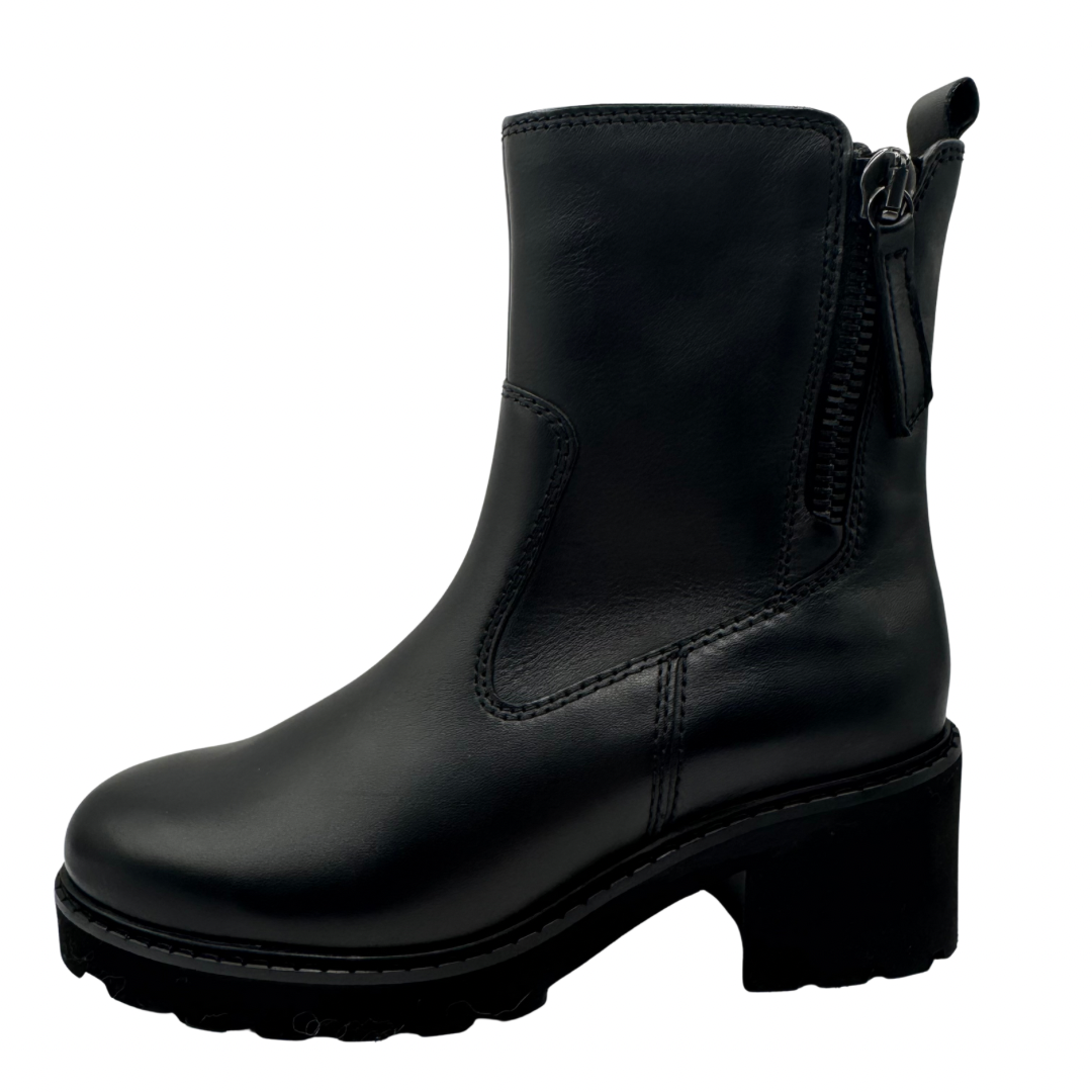 Gabor Black Boots with Side Zip