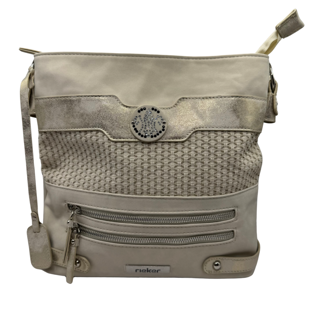 Rieker Cream &amp; Gold Detail Crossbody Bag