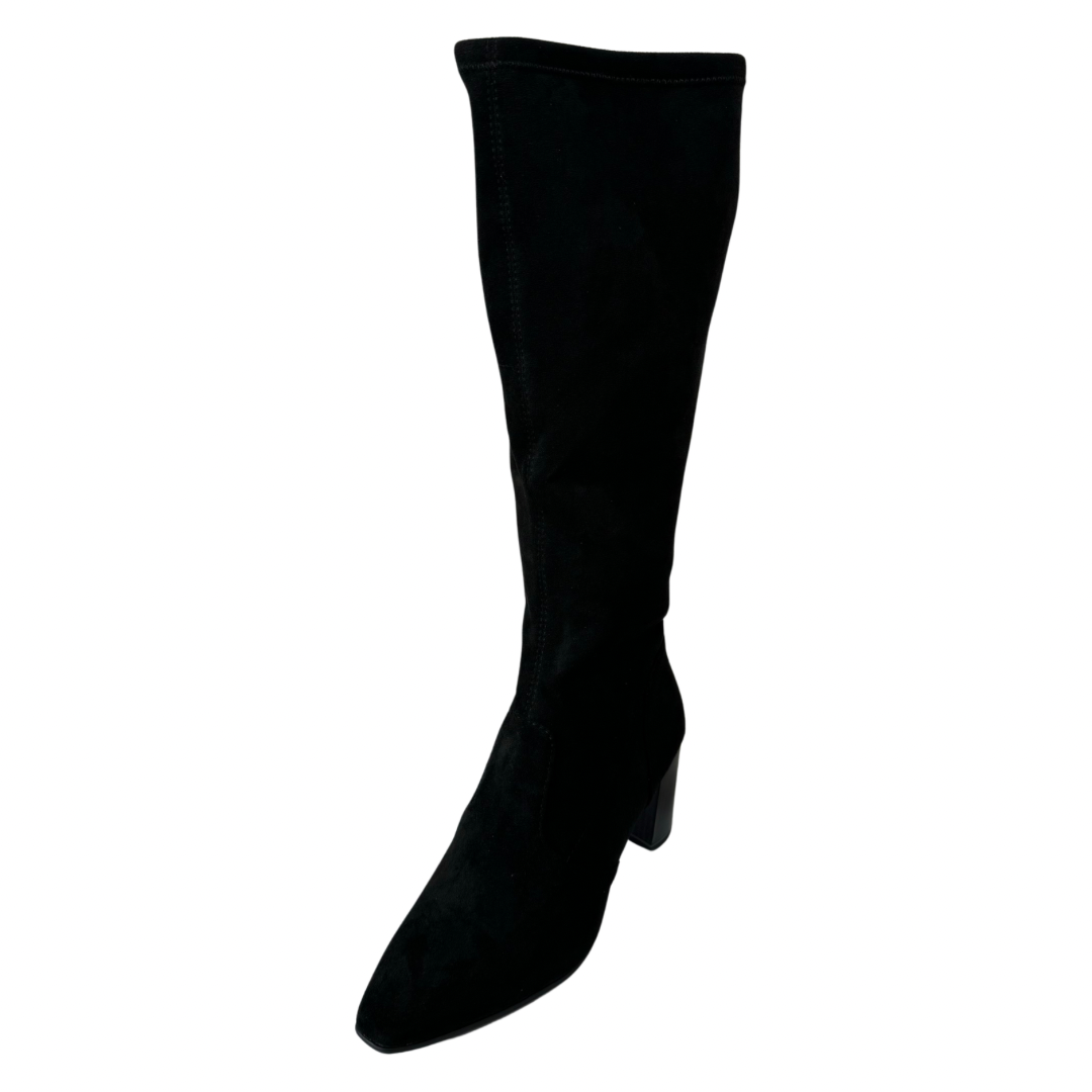 Caprice Black Suede Long Boots (tall heel)