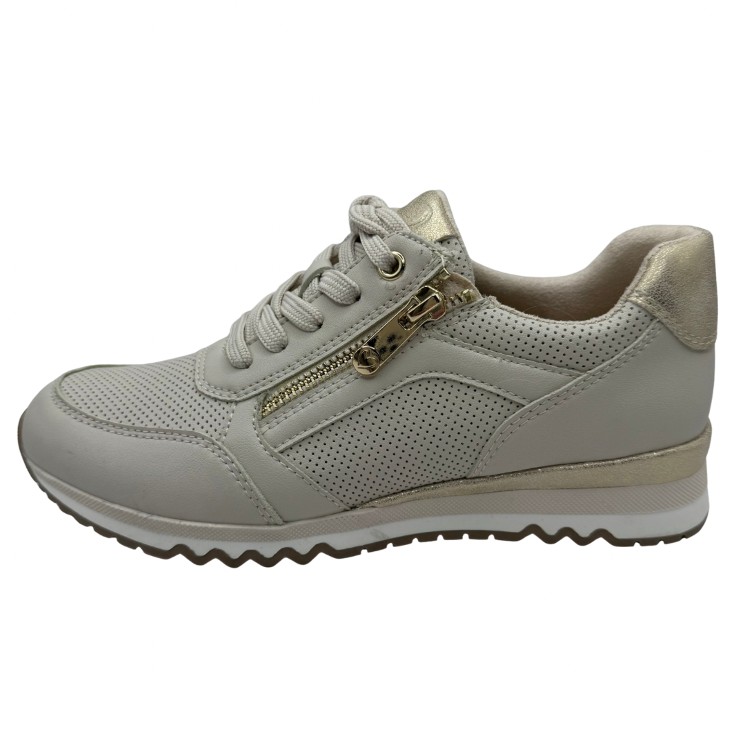 Marco Tozzi Cream Trainers