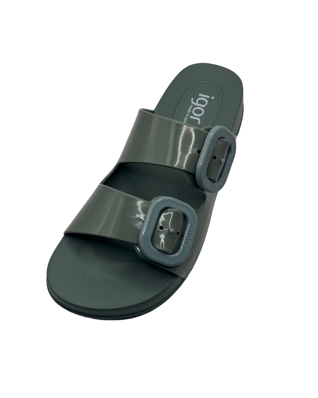 Igor Green Slip on Sandals with Buckles