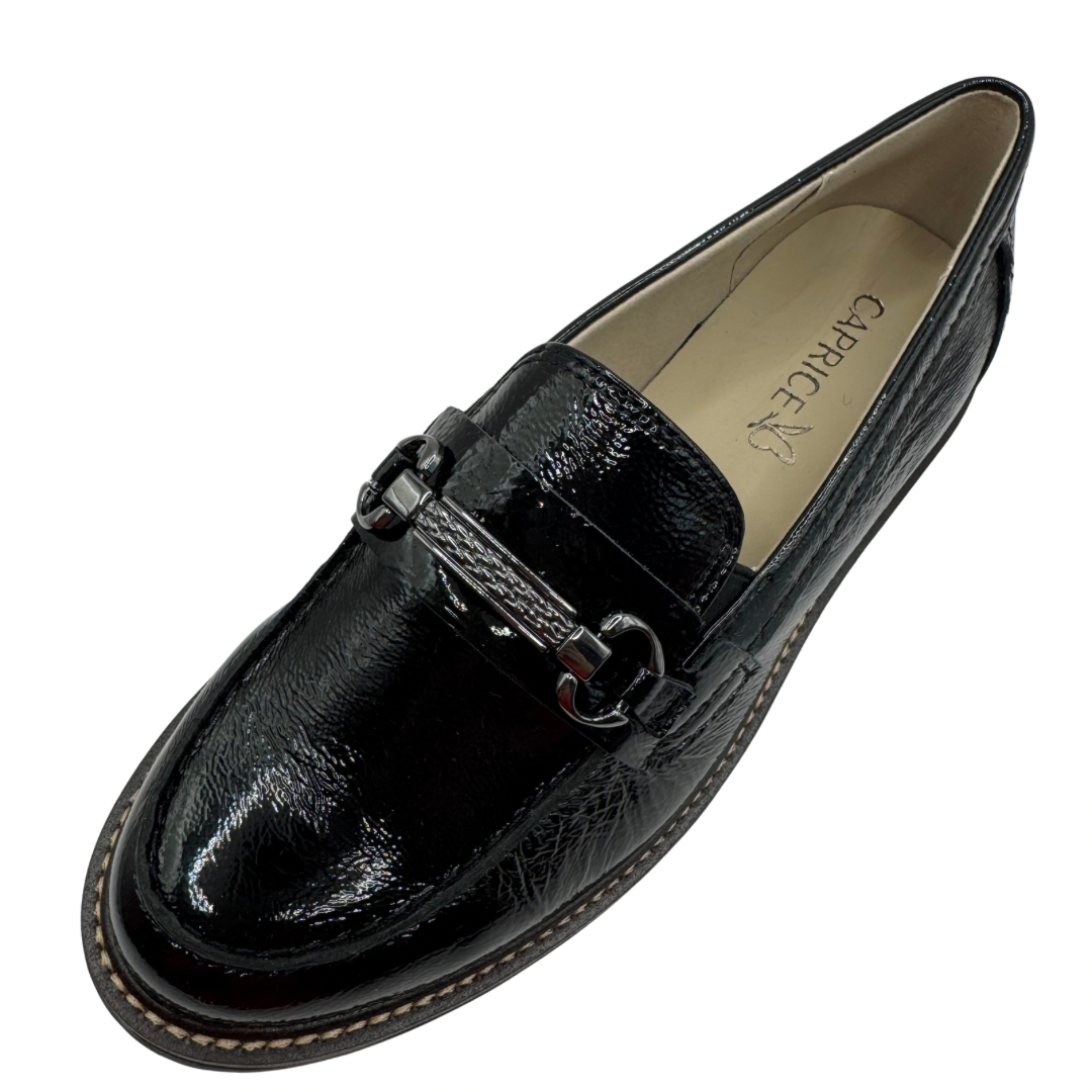 Caprice Black Patent Loafers